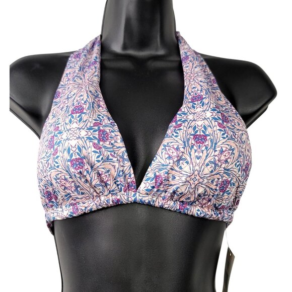 Eberjey Marimar Lennon Halter Bikini Top Floral Multi Small - Picture 1 of 6